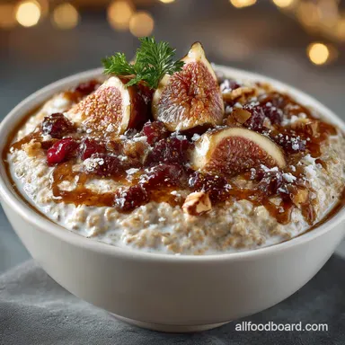 Skip the Christmas Morning Rush Figgy Pudding Christmas Overnight Oats Recipe Card