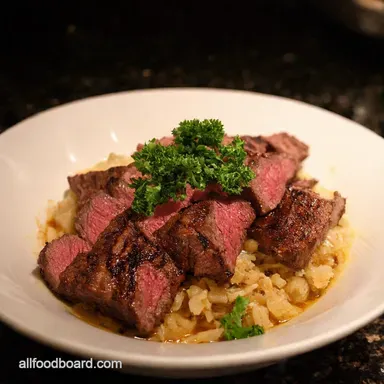 Grilled Steak Bowl Recipe Creamy Zesty Ready in 30 Recipe Card