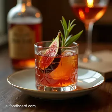The Fireside Fig Rich Bourbon Manhattan Recipe Recipe Card