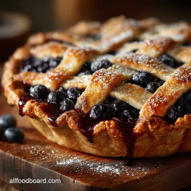The Ultimate Flaky AllButter Blueberry Pie Recipe No Runny Filling Recipe Card