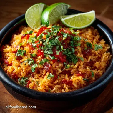 Instant Pot Mexican Rice Fluffy Speedy Arroz Rojo Ready in a Flash Recipe Card