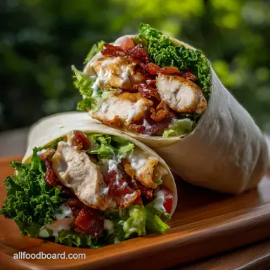 Chicken Caesar Wraps Fresh and Flavorful: Seared Perfection Recipe Card