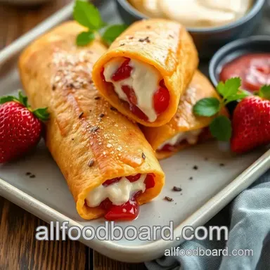 Indulgent Fried Strawberry Chimichangas with Creamy Filling: A Family Favorite! Recipe Card