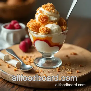 Indulge in Fried Vanilla Ice Cream with Crunchy Bliss: A Sweet Treat for All Recipe Card