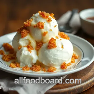 Indulge in Fried Vanilla Ice Cream with Crunchy Bliss: A Sweet Treat for All Recipe Card