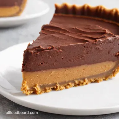 Frozen Chocolate Peanut Butter Dream Pie Easy NoBake Recipe Recipe Card