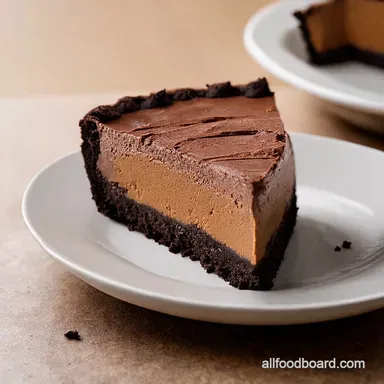 Frozen Chocolate Peanut Butter Dream Pie Easy NoBake Recipe