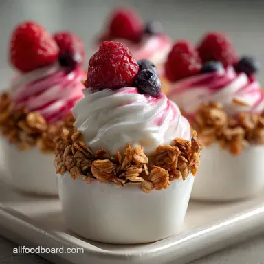 Frozen Yogurt Granola Cups: Crisp Base, Velvety Center