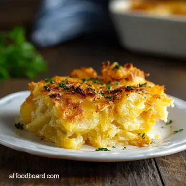 Comforting Funeral Potatoes Side Dish Recipe: 1 Hour Recipe Card