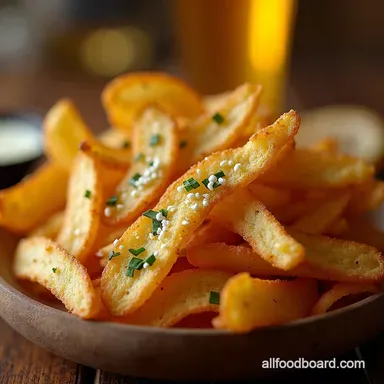 Garlic Butter Bliss Chips Pub Grub at Home Recipe Card
