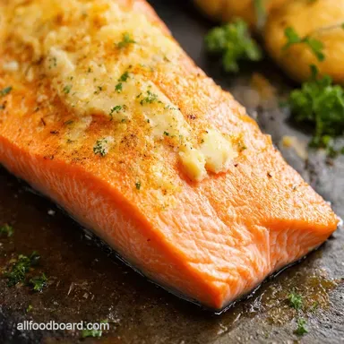 Garlic Butter Parmesan Salmon Easiest Baked Recipe Recipe Card