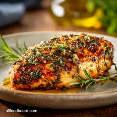 Chicken Breast Recipe with Garlic and Herbs: 25 Min Recipe Card
