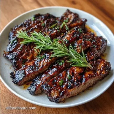 Garlic Herb Skirt Steak for 4 Servings