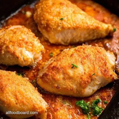 Garlic Parmesan Chicken Baked Garlic Easy Crispy Delight Recipe Card