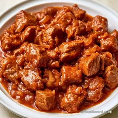 German Beef Goulash for 6 Servings Recipe Card