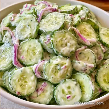 German Cucumber Salad with Sour Cream