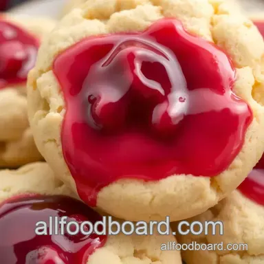 Glaze Cherry Cookies with Sweet Cherry Delight Recipe Card