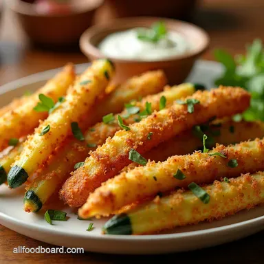Crispy Air Fryer Zucchini Fries Ready in Minutes Recipe Card