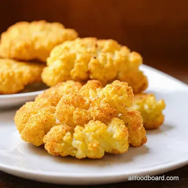 Crispy Golden Cauliflower Fritters Easy Veggie Delight Recipe Card