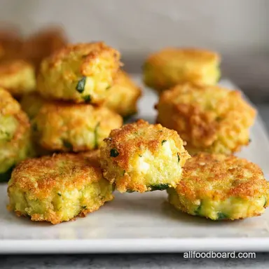 ZucchiniParmesan Cheese Fritters Crispy Bites of Summer Recipe Card