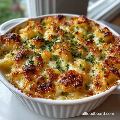 Gourmet Baked Mac and Cheese with Bacon Crust Recipe Card