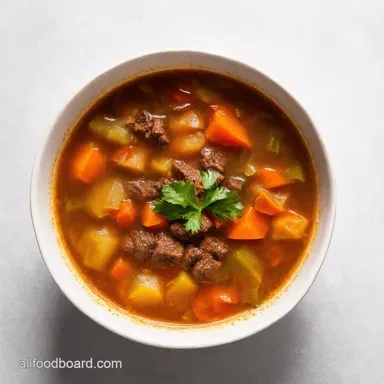 Grandmas Ground Beef Vegetable Soup Recipe Hearty Easy