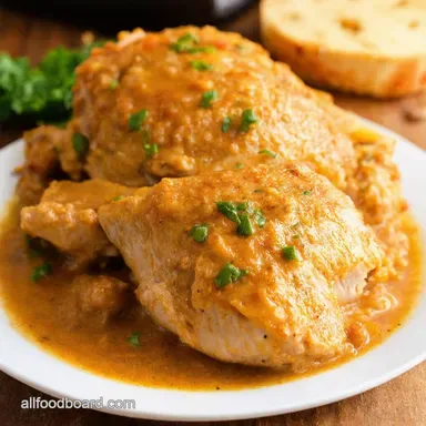 Grandmas Smothered Chicken Breasts Recipe Comfort Food Recipe Card