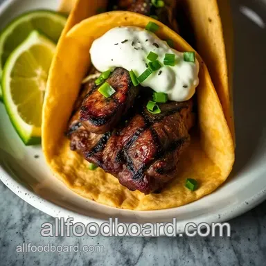 Grilled Elote Steak Tacos Ribeye: My Summer BBQ Secret! Recipe Card