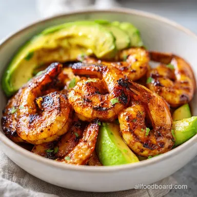 Grilled Shrimp Avocado Bowl in 25 Minutes Recipe Card