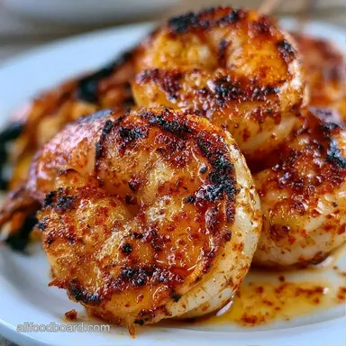 Grilled Shrimp Kabobs with Honey Lemon Recipe Card