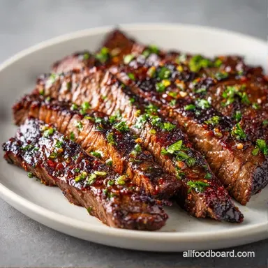 Grilled Skirt Steak Recipe for 4 Servings Recipe Card