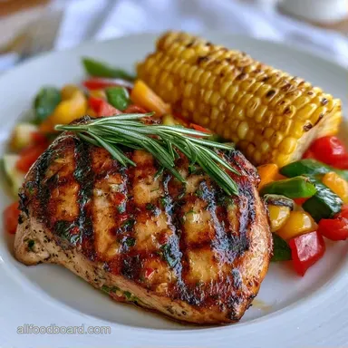 Grilled Summer Cobb Salad for 2 Servings Recipe Card