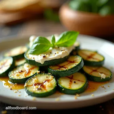 Grilled Zucchini With Goat Cheese Basil Honey Bliss Recipe Card