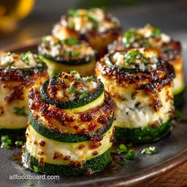 Grilled Zucchini Ricotta RollUps Sunshine on a Plate Recipe Card