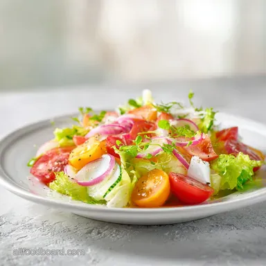 Hagen House Salad for 4 Servings with Garlic Oregano Vinaigrette Recipe Card