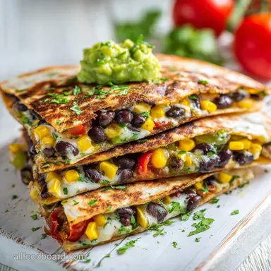 Healthy Black Bean Quesadilla Ready in Under Thirty Minutes with Avocado in 20 Minutes Recipe Card