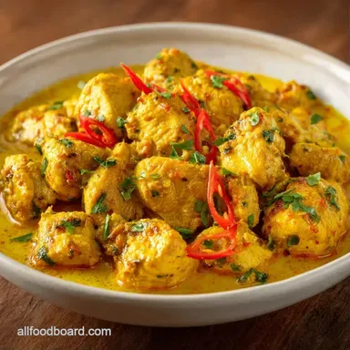 Healthy Crockpot Chicken Curry: Coconut Recipe Card