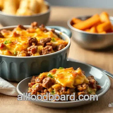 Easy Bake Ground Beef Comforting Casserole: A Family Favorite Recipe Card