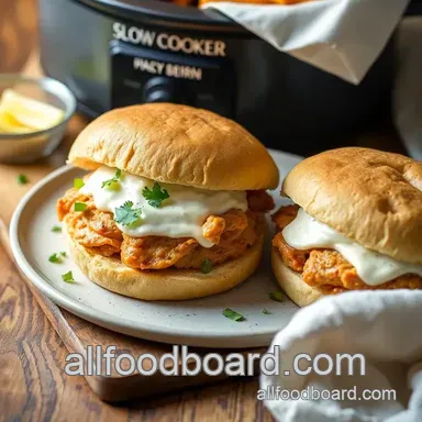 Easy & Flavorful Slow Cooker Chicken Ranch Sandwiches: A Family Favorite Recipe Card