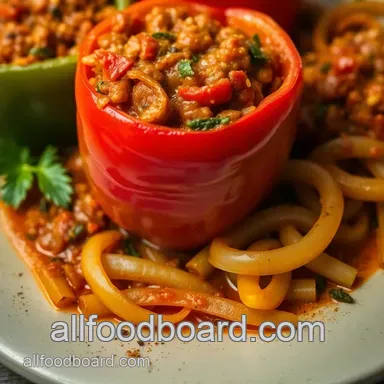 Hearty stuffed bell pepper recipe: A Family Favorite! Recipe Card