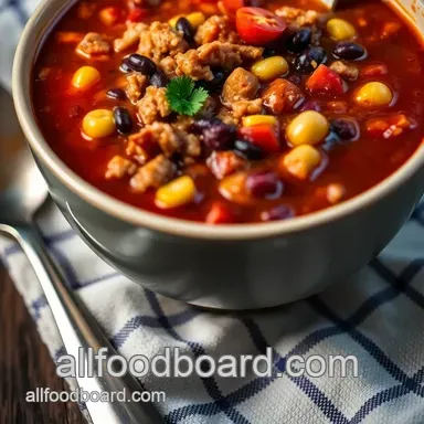 Hearty Taco Soup Recipe: A Flavor-Packed Comfort in a Bowl Recipe Card