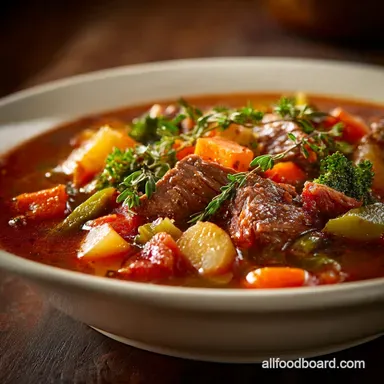 Vegetable Beef Soup: Slow-Simmered, Old Fashioned Flavor