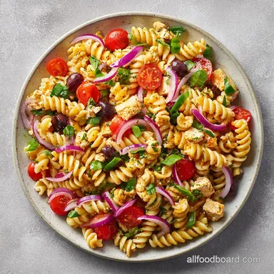 Homemade High Protein Banza Pasta Salad in 23 Minutes Recipe Card