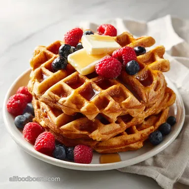 Cottage Cheese Waffles in 15 Minutes Recipe Card
