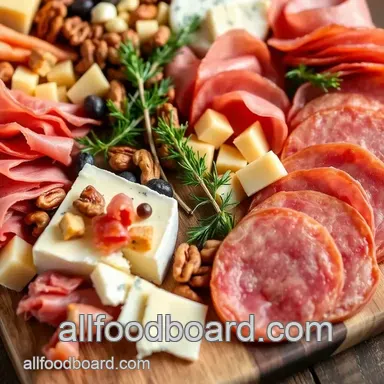 Holiday food gift with serving board: 5 Easy Charcuterie! Recipe Card
