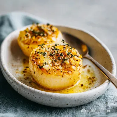 Garlic Confit Recipe for 32 Servings with Fresh Herbs Recipe Card