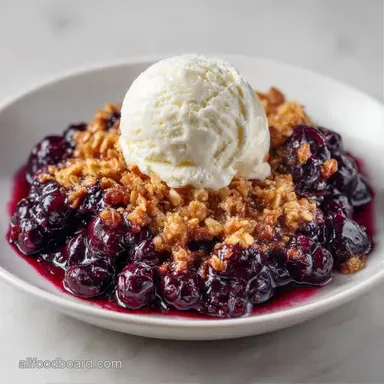 Huckleberry Crisp for 6 Servings Recipe Card