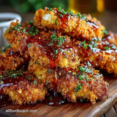 Honey Mustard Chicken Tenders Cracking Crispy Recipe Recipe Card