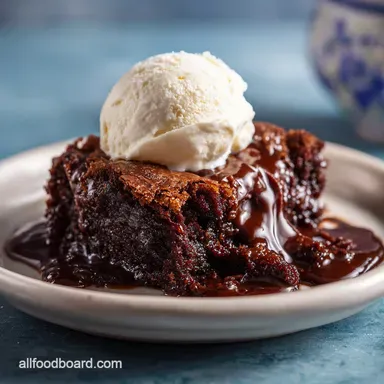 Hot Fudge Chocolate Cobbler Recipe (45 Min) Recipe Card