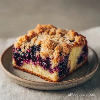 Huckleberry Buckle Recipe for 9 Squares Recipe Card